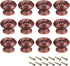 uxcell Round Wood Knobs, 12Pcs, 37mm Dia Cabinet Pulls for Dresser Drawer, Wardrobe, Dark Red