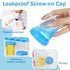 Geiserailie 200 Pcs Disposable Urine Specimen Cups, 4oz Leak Proof Screw on Container for Safe Sample Analysis (Blue)