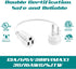 2 Pack 2FT/24Inch Power Extension Cord, Heavy Duty 16 AWG, Waterproof, Flexible, Indoor Use, White