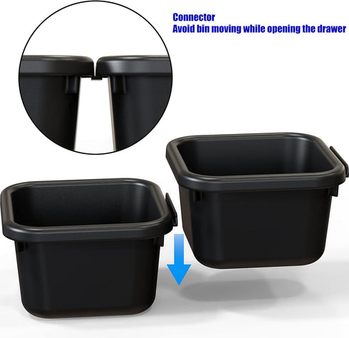 Simple Houseware Black Desk Drawer Organizer, 10 Pack (3S, 3M, 3L, 1XL)