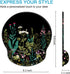 Ergonomic Mouse Pad with Wrist Support Gel, Cute Soft Wrist Rest Pad, Non-Slip Rubber Base, Garden Flowers