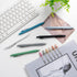 Ballpoint Pens Black Ink, Ball Point Pen with Super Soft Grip, Medium Point 1.0mm Office Pens (Silver 12-count)