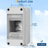 Waterproof Distribution Protection Box, IP65 ABS Plastic Breaker Electrical Box with Transparent Cover for Circuit