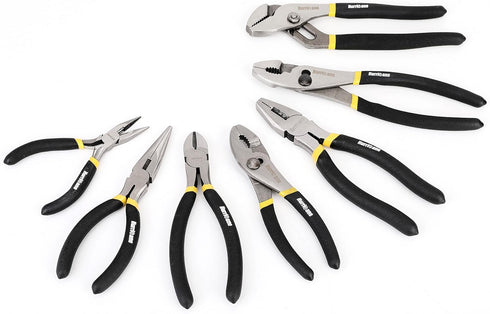 7-Piece Set 8" 8"/6" 7" 6" 6" HURRICANE Pliers Water Pump, Slip Joint, Linesman, Diagonal, & Mini Long Nose, Carbon
