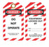 Zing Green Products 7343 10 Pack Danger Do Not Operate Plastic Lockout Tagout Tags, 5.75 x 3 Inch, Red/White/Black