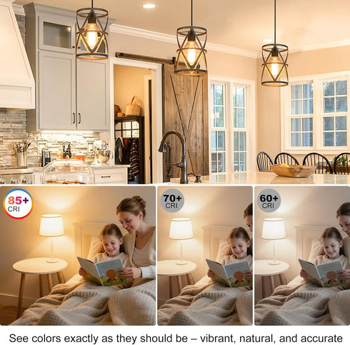 6 Pack Bulbs, Dimmable E26 Bulbs 40Watt 3000K 4W ST58 Bulbs 400LM MorningLight Vintage LED Edison LED Edison Light Soft