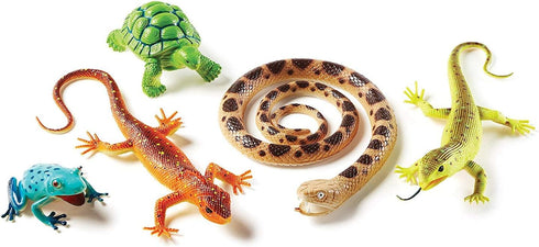 Learning Resources Jumbo Reptiles & Amphibians Set, 5 Animals, Ages 3+, Tortoise, Gecko, Snake, Iguana