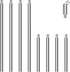 8 Pieces M10 Threaded Extension Poles Lighting Fixture Downrods Stems & 180