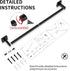 24" 2 Pack MKO Towel Bar for Bathroom, Hand Towel Holder Rod with Metal, Black Towel Racks for Bathroom Hanger Wall