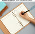 Leather Journal Refillable Notebook, A5 Binder 6 Ring, Thick Lined Journal Ruled Notebook, Magnetic Buckle Closure,