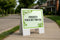 Frozen Yogurt Truck Spring Flowers Sage Green A-Frame Double Sided 23x23 in.