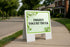 Frozen Yogurt Truck Spring Flowers Sage Green A-Frame Double Sided 23x23 in.