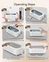 48KHz 2 Modes/360Deep Clean,350ML/12OZ 304 Professional Ultrasonic Cleaner, Ultrasonic Jewelry Cleaner