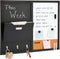Juvale Wall Mounted Organizer, Message Command Center, Family Office Whiteboard, Chalkboard, Cork Board Combo