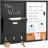 Juvale Wall Mounted Organizer, Message Command Center, Family Office Whiteboard, Chalkboard, Cork Board Combo