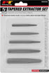 Performance Tool W80562 Screw Extractor Set, 5-Piece Chrome Vanadium Steel with Organizer