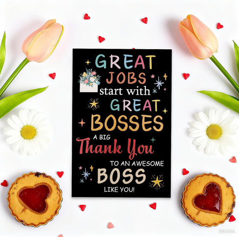 Boss Day Card Bosses Day Cards Gifts Boss Gifts for Men Thank You Card Gift for Leader Manager Bosses Birthday Gift