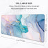 Auhoahsil 35.4 15.7 Large Gaming Mouse Pad, Marble Theme XXL x in Desk Pad Stitched Non-Slip Rubber Long Computer