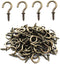 Small Bronze Ceiling Hooks, 5/8'' Screw-in Lights & Jewelry Hooks, 40 Pack