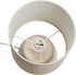 LT1168-CRM 12.68" Simple Designs Chic Glow Mini Stacked Ceramic Table Lamp, Monochromatic Fabric Shade, Small Accent