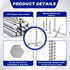 Blulu 60 Pcs 304 Hex Head Lag Screws - Stainless Steel Lag Bolts for Wood, 1/4" x 2-1/2"