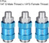 uxcell Aluminum Speed Control Valve HSV-08 G1/4 Thread Pneumatic Flow Control Manual Hand Slide Valve (3Pcs)