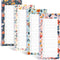 Koogel 4PCS Magnetic Notepads for Refrigerator, Floral Design Grocery List Notepads, 50 Sheets