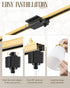 1-Light 5HZG97TP H-Type Track Lighting Pendant, HWH Track Pendant Light Fixture Brushed Gold Finish with Frosted Milk