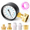 MEANLIN MEASURE 0~100Psi 3/4" Female Water Pressure Kit with 5 Adapters, Multi-Purpose Pressure Gauge for Gardens