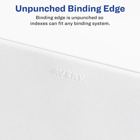 Avery Individual Legal Exhibit Dividers, 10, Side Tab, 8.5 x 11 Inches, Pack of 25