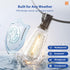 50FT 16 ST38 Bulbs(1 Dimmable addlon LED Outdoor String Lights with Remote Waterproof Patio Lights with Shatterproof