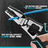 DURATECH 6-in-1 Linesman Pliers, 8.5" Multipurpose Combination Pliers with Wire Stripper and Cutter Function