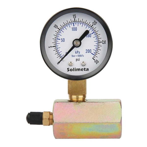 Solimeta Economical Gas Test Pressure Gauge, 2" 0-30 PSI