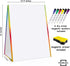 Table Top White Board Magnetic Easel for Kids Dry Erase Drawing Board Toddler Writing Tabletop Whiteboard with 6 Dry Erase Markers and 1 Eraser Included by Scribbledo