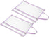 PATIKIL Nylon Document Zip Pouch with Handle, 2 Pack A4 Mesh Clear Files Bag for Office Business, Purple
