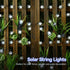 Outdoor Solar Flower String Lights, 50 LED Waterproof Fairy Light Decorations for Christmas Tree Garden Patio Yard