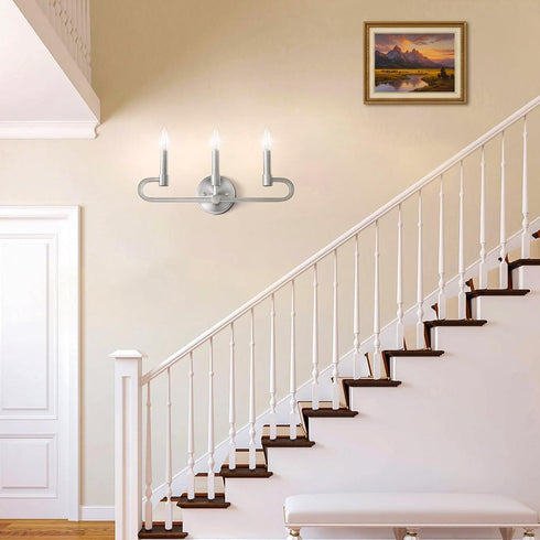 3 (Bulbs Bathroom Vanity Light, Light Brushed Nickel Vanity Lights, Candle Bathrooms Wall Sconces, Bathroom Lighting