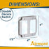 AP-12094 4" Square Double Decora Switch Electrical Box Cover, 1/2" Raised, Galvanized Steel, 2-Gang