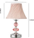 7 7 12 Inch Small Modern Crystal Bedside Table Lamp, x x Electroplaetd Silver Base Table Lamp for Bedrooms and Office