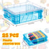 Suzile 25 Pcs Stackable Plastic Crayon Boxes with Snap Lids, Crayon Storage Organizer for Art Crafts Classroom