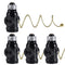 DiCUNO UL Listed E26 to 2 Polarized Outlet Socket Adapter, Black, 4-Pack with Pull Chain Switch Control