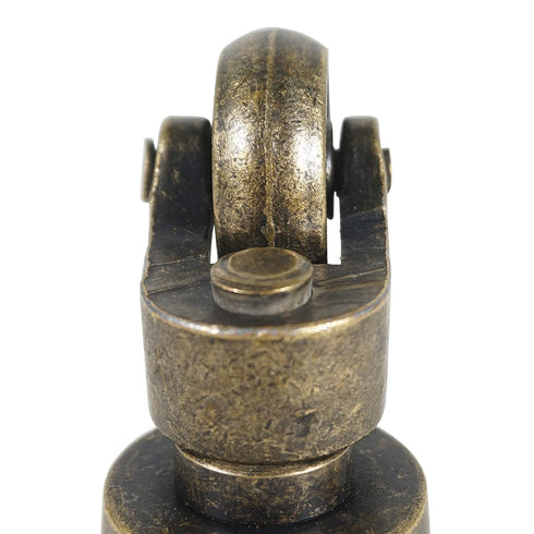 Swivel Caster Wheels, Polished Antique Cup Type Casters, Solid Brass High Load Capacity Universal Furniture Casters for