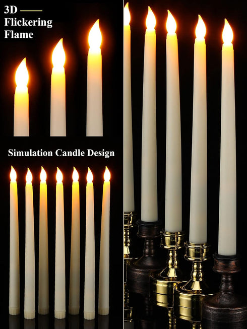 30 11 Inch Retisee Pcs Flameless Taper Candles LED Candles Bulk Battery Operated Taper Candle Flickering LED