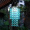 LEWIS&WAYNE Hanging Solar Crystal Chandelier Outdoor, 21 Modern Solar Blue Acrylic Beaded Lantern