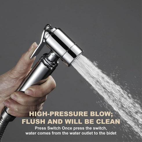 IIUUAYUVI HandheldSprayer Brass Chrome Baby Cloth Diaper Sprayer Portable Hand Held ToiletSprayer Head, for Feminine