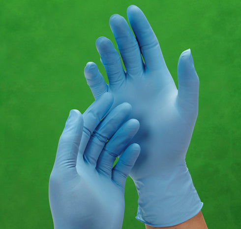 Adenna EPW446 Empower 8 mil Blue Powder-Free Nitrile Exam Gloves, Medical Grade, Large, Box of 100