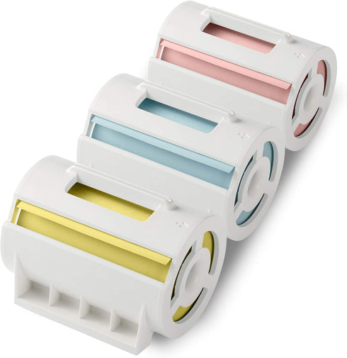 Nemonic Sticky Note Cartridge, 3 Rolls Printable Sticker Paper for Label Printer MIP-001LW, Colorful Sticky Notes