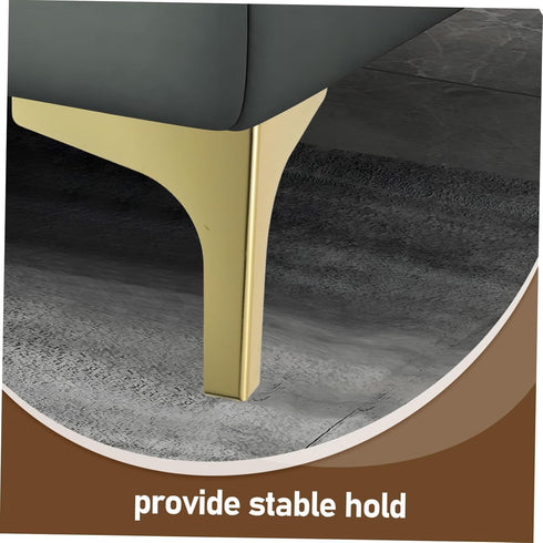 2pcs TEHAUX Modern Metal Sofa Legs for Stability Triangle Feet for Easy Installation Tv Stand Bedside Table Shoe