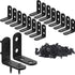 FATLODA 18PCS L Bracket Corner Bracket, Stainless Steel L Brackets for Shelves, Black