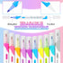 Zhehao 100 Pcs Erasable Highlighters, Double Head Smooth Writing Highlighters, Assorted Colors, No Bleeding School